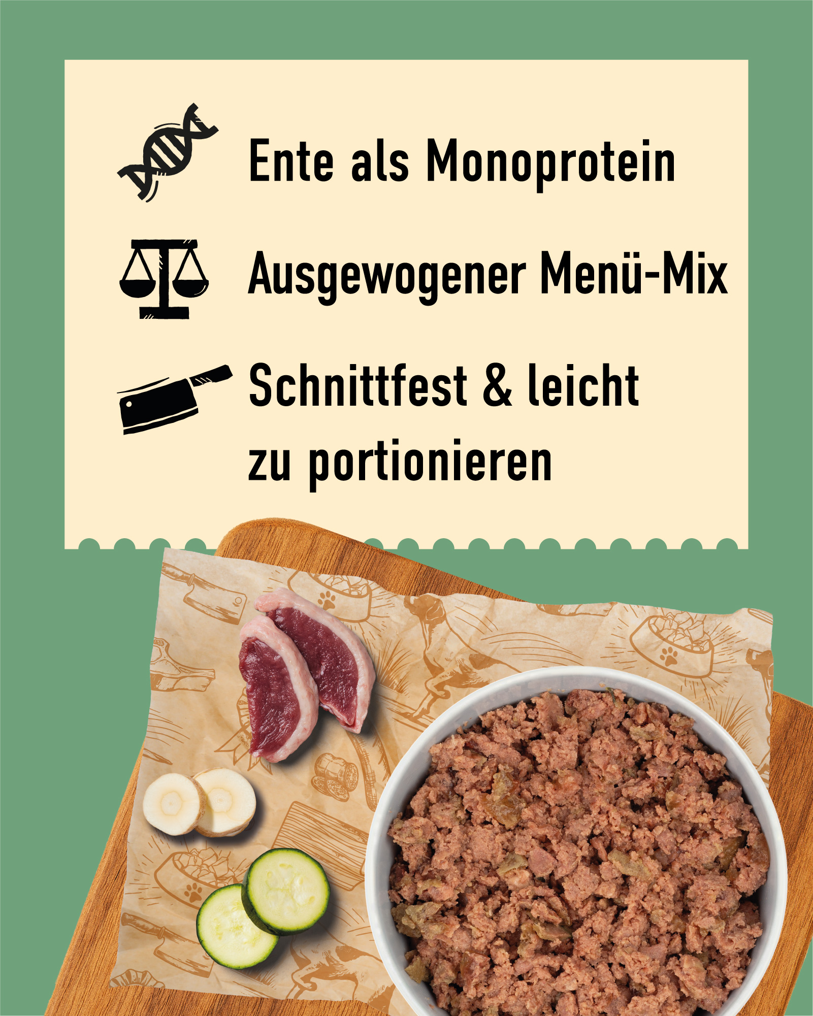 Kochwurst Menü Ente