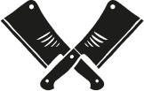 Zwei Messer über Kreuz Icon