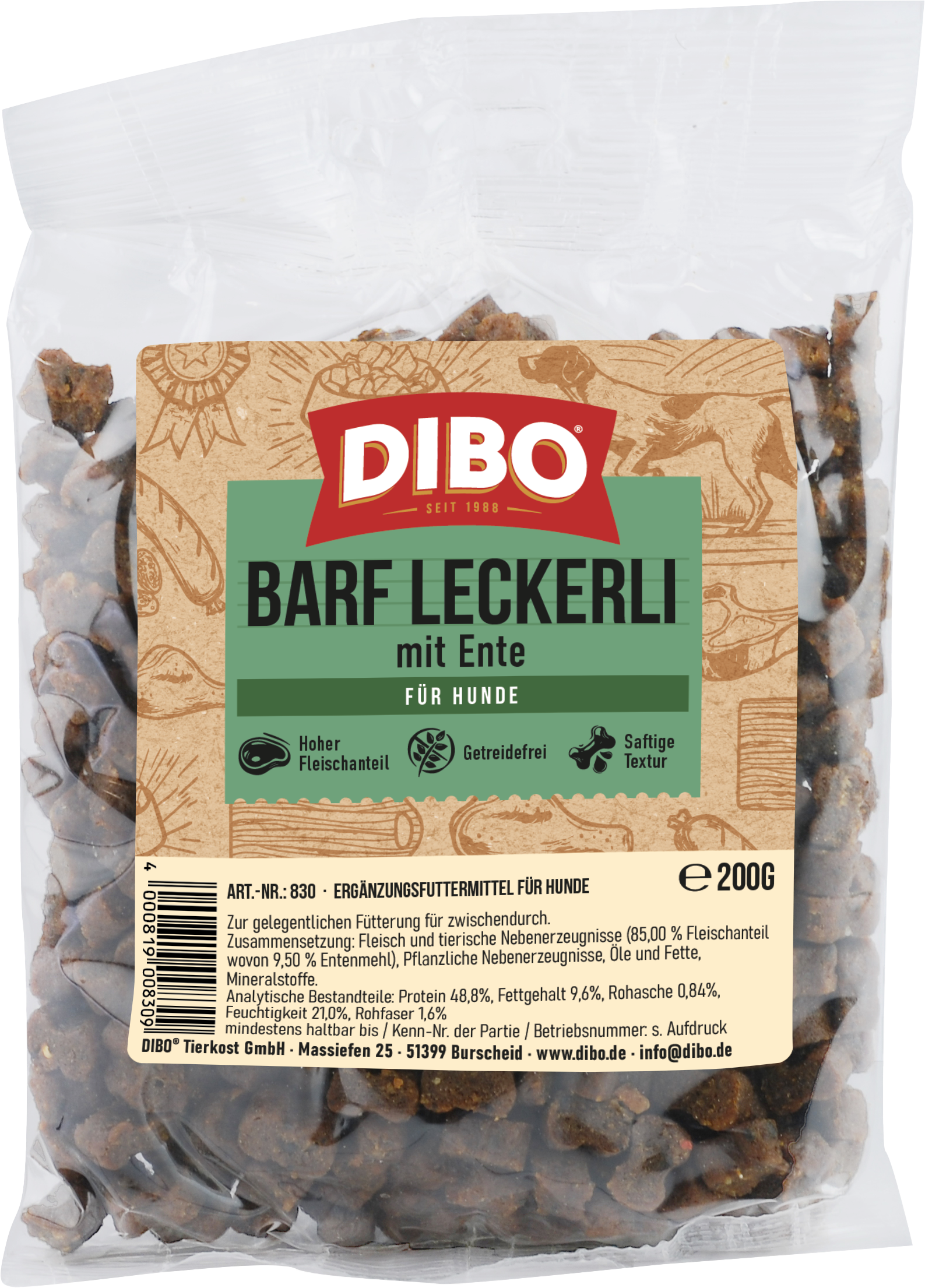 BARF-Leckerli mit Ente