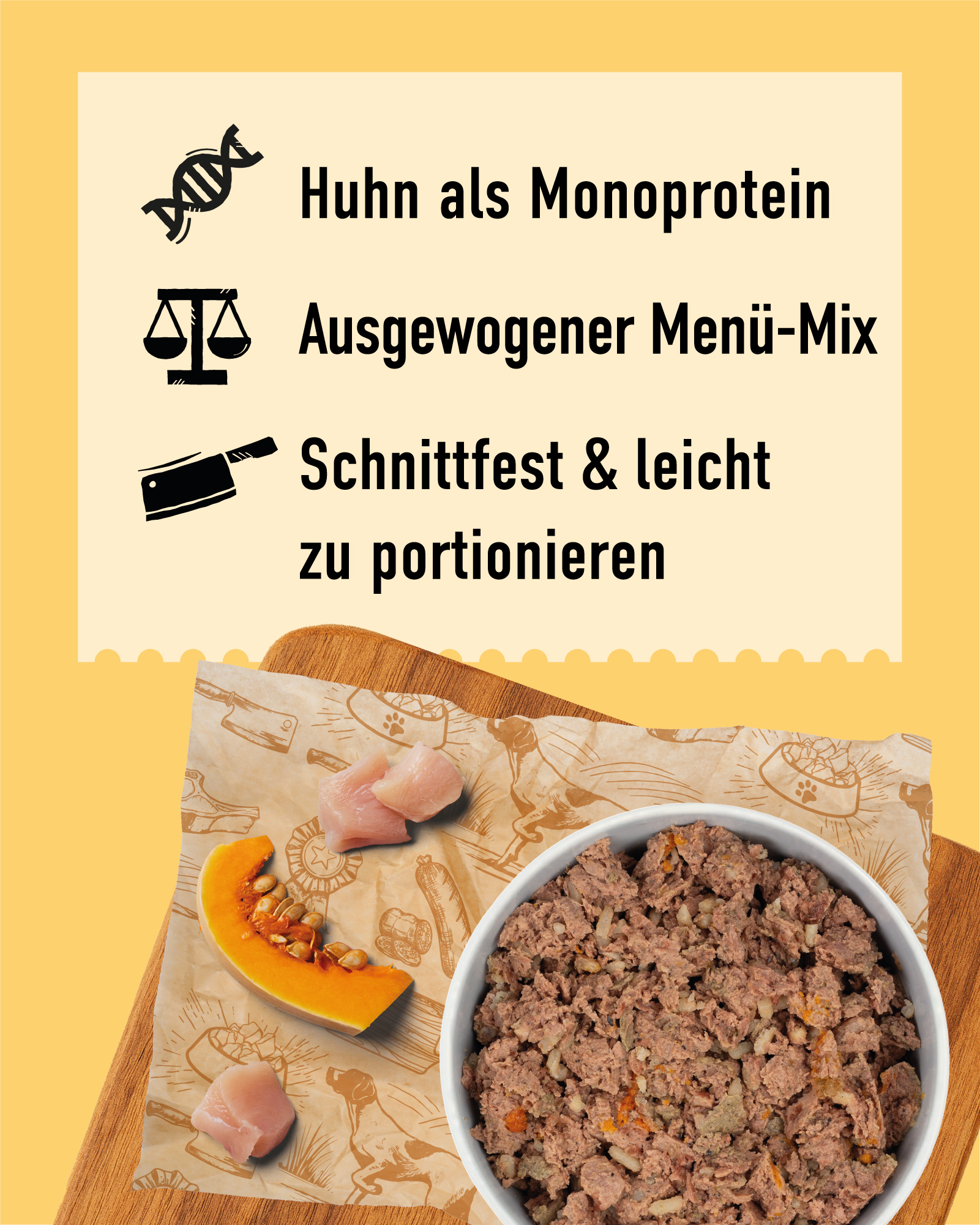 Kochwurst Menü Huhn