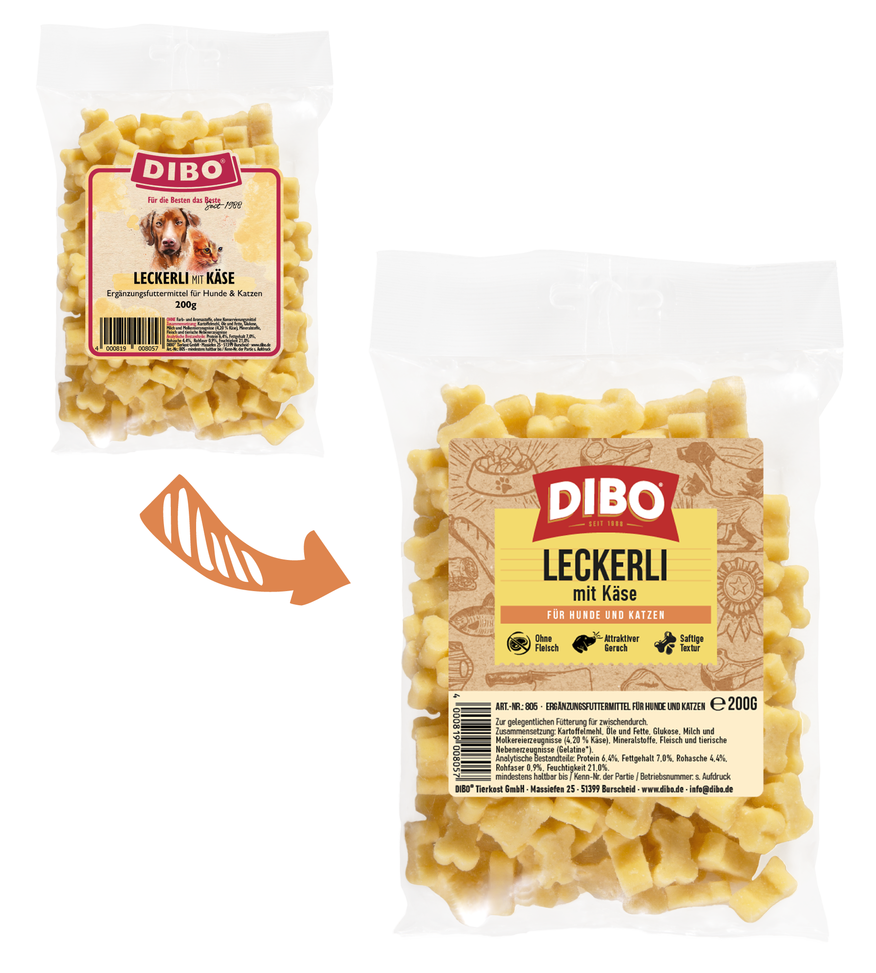 Leckerli mit Käse