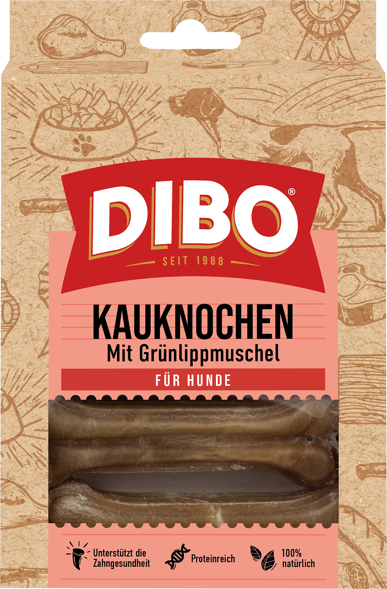 Kauknochen mit Grünlippmuschel Kauknochen mit Grünlippmuschel